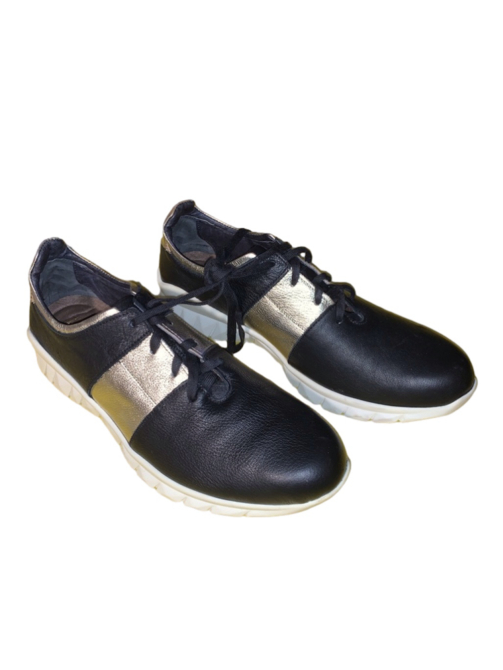 Women's NAOT Black Gold Leather Sneakers Size 10 eu41